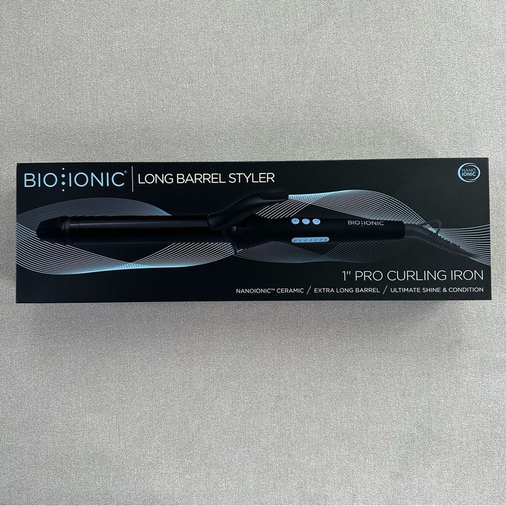 Bio Ionic 1" Pro Curling Iron Long Barrel - Black